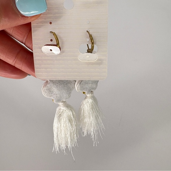 Soutache Russian Braid Handmade Tassel Earrings
White/Gold Summer Resort Wear - Picture 9 of 10